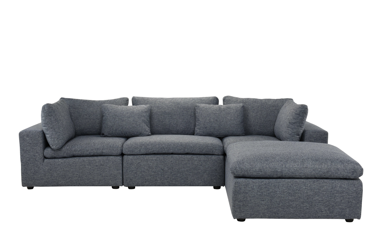 Fitz Contemporary Low Profile Lounge Sofa with Chaise