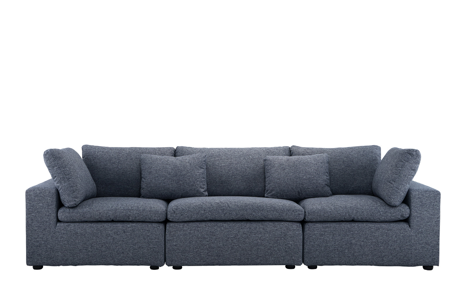 fitz contemporary low profile lounge sofa with chaise