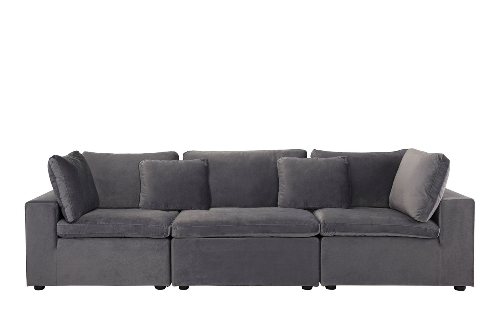 Alvina Contemporary Velvet Lounge Sofa