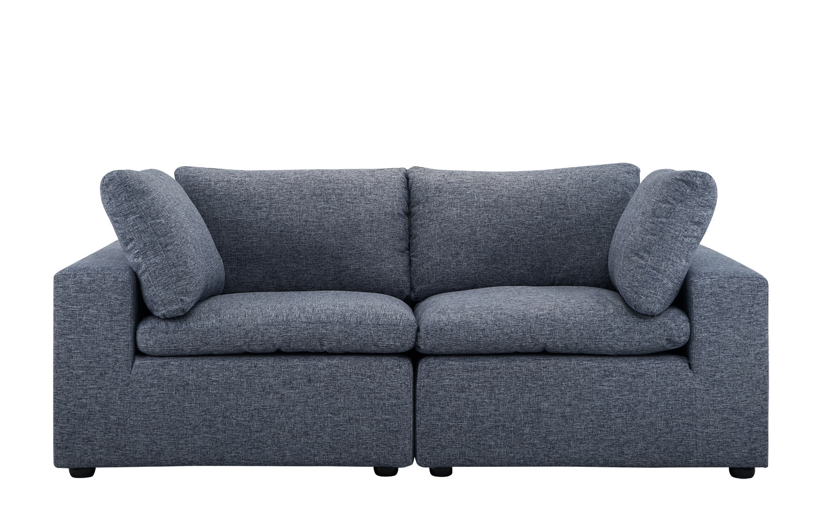 Vantine Contemporary Linen Loveseat