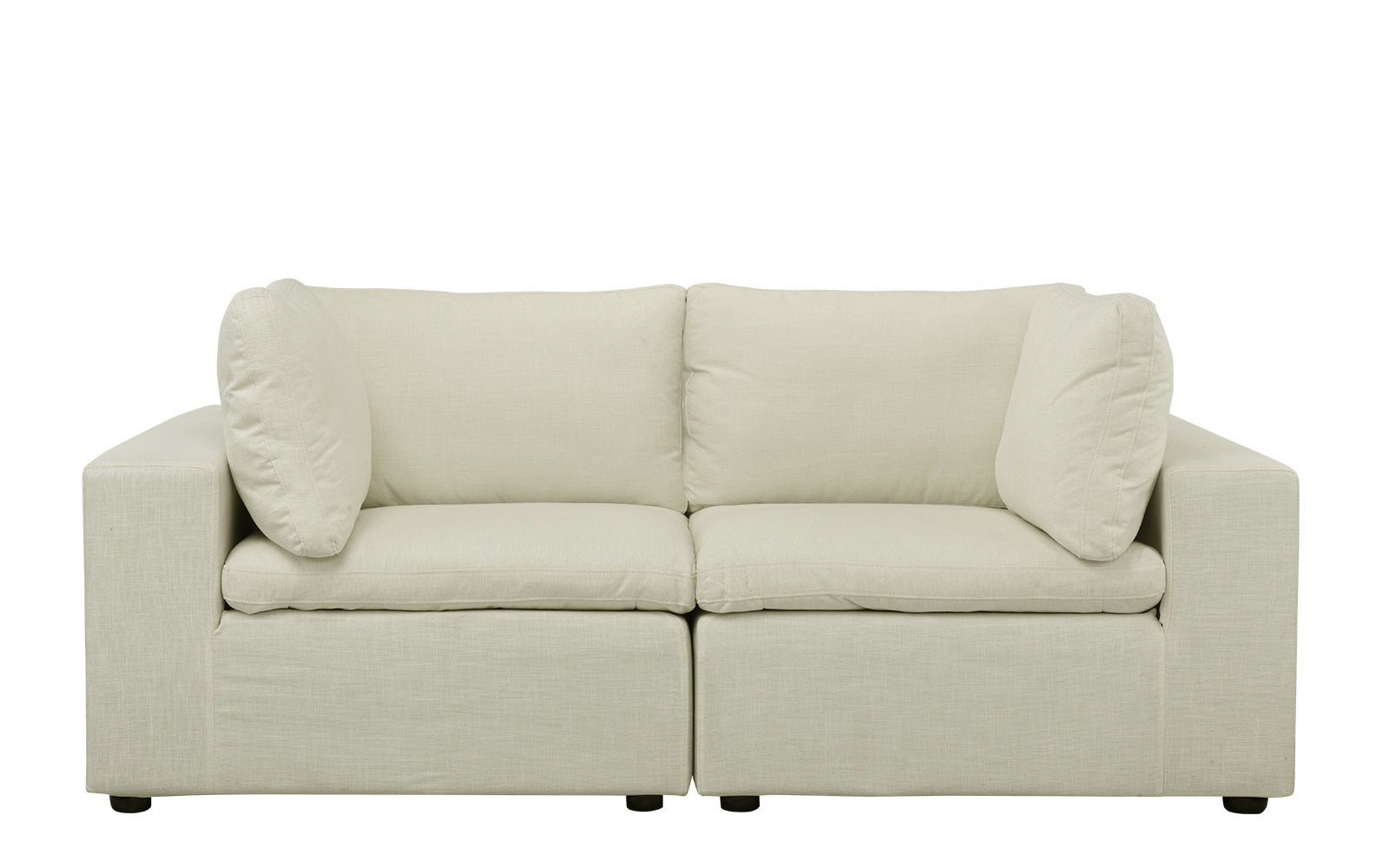 Vantine Contemporary Linen Loveseat