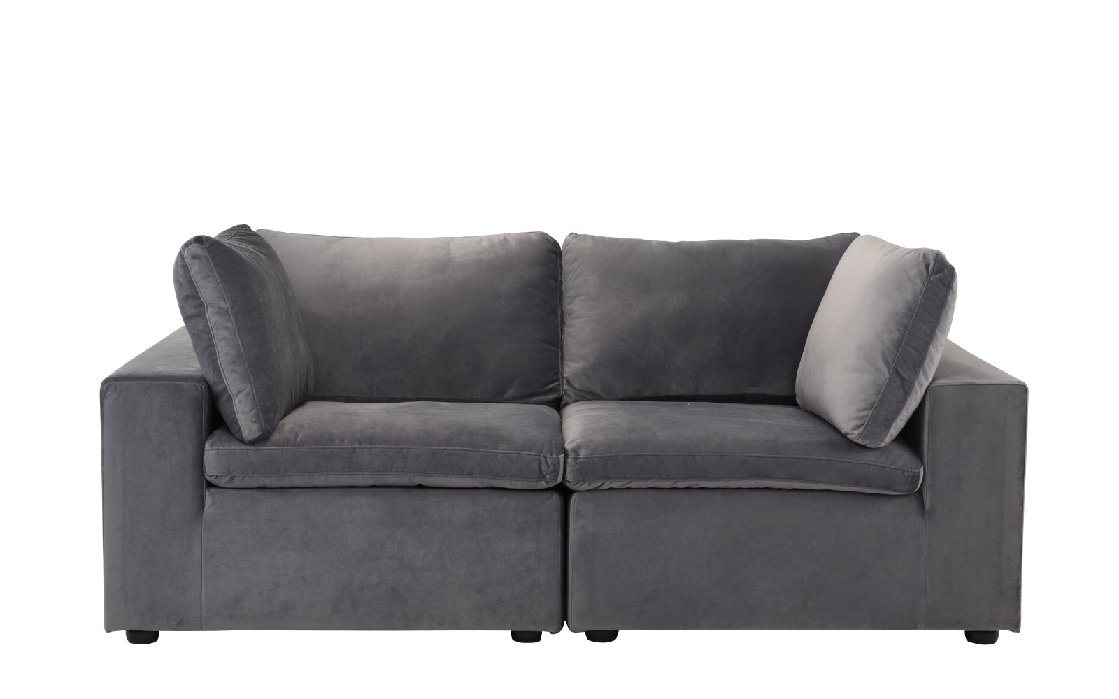 EXP300-DGR Vantine Nautical Velvet Loveseat sku EXP300-DGR