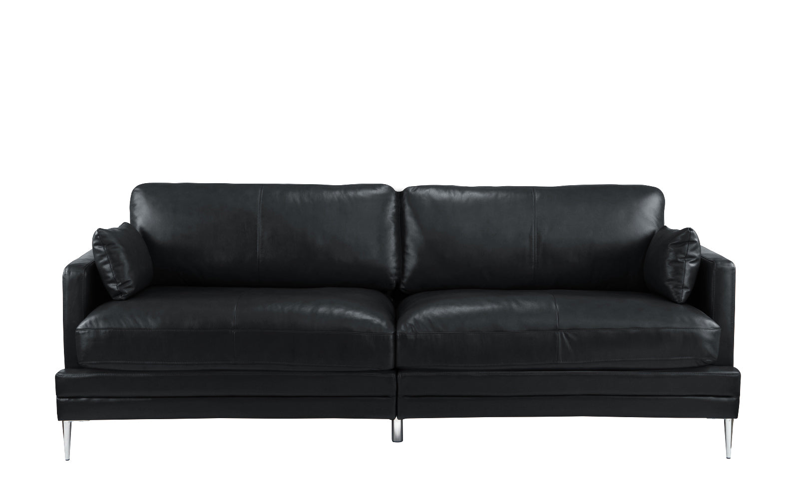 EXP303-BLK Hadrien Mid Century Modern Leather Match Sofa sku EXP303-BLK
