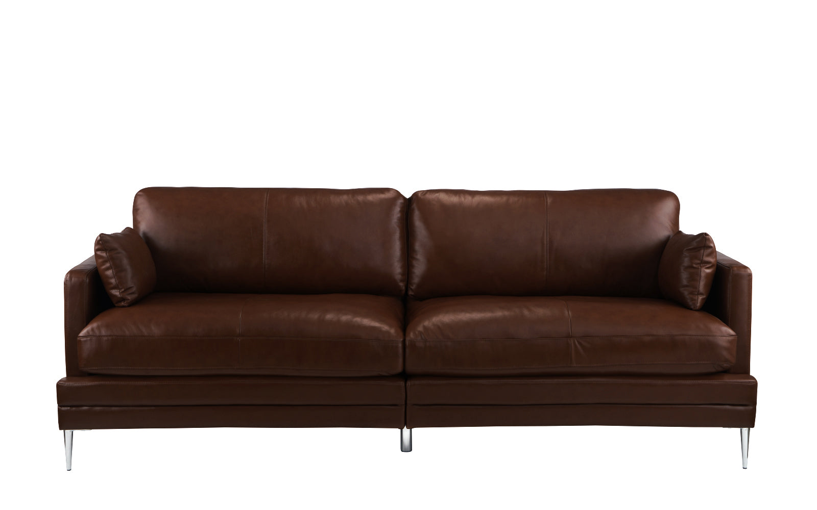 EXP303-DBR Hadrien Mid Century Modern Leather Match Sofa sku EXP303-DBR