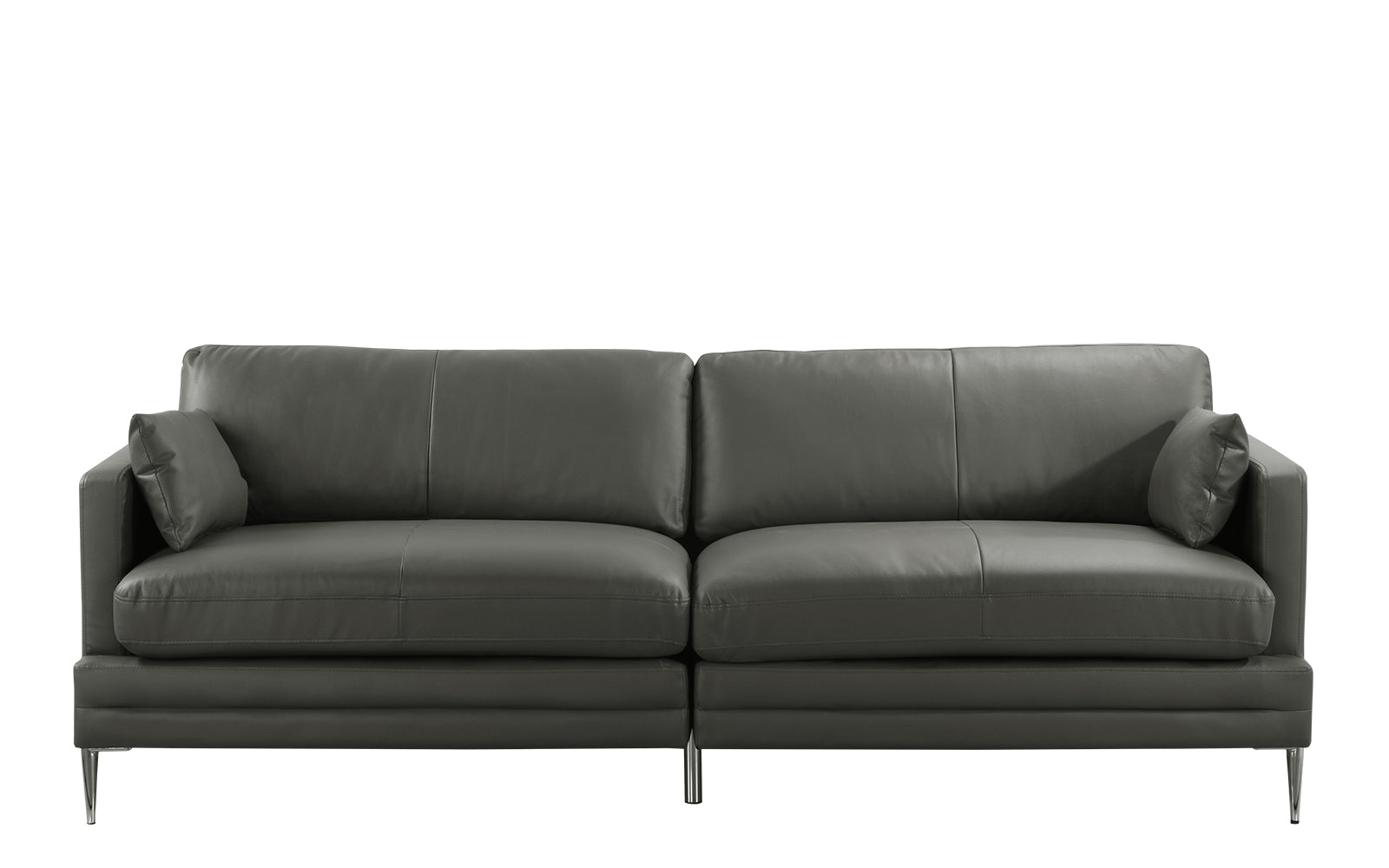 EXP303-GRY Hadrien Mid Century Modern Leather Match Sofa sku EXP303-GRY