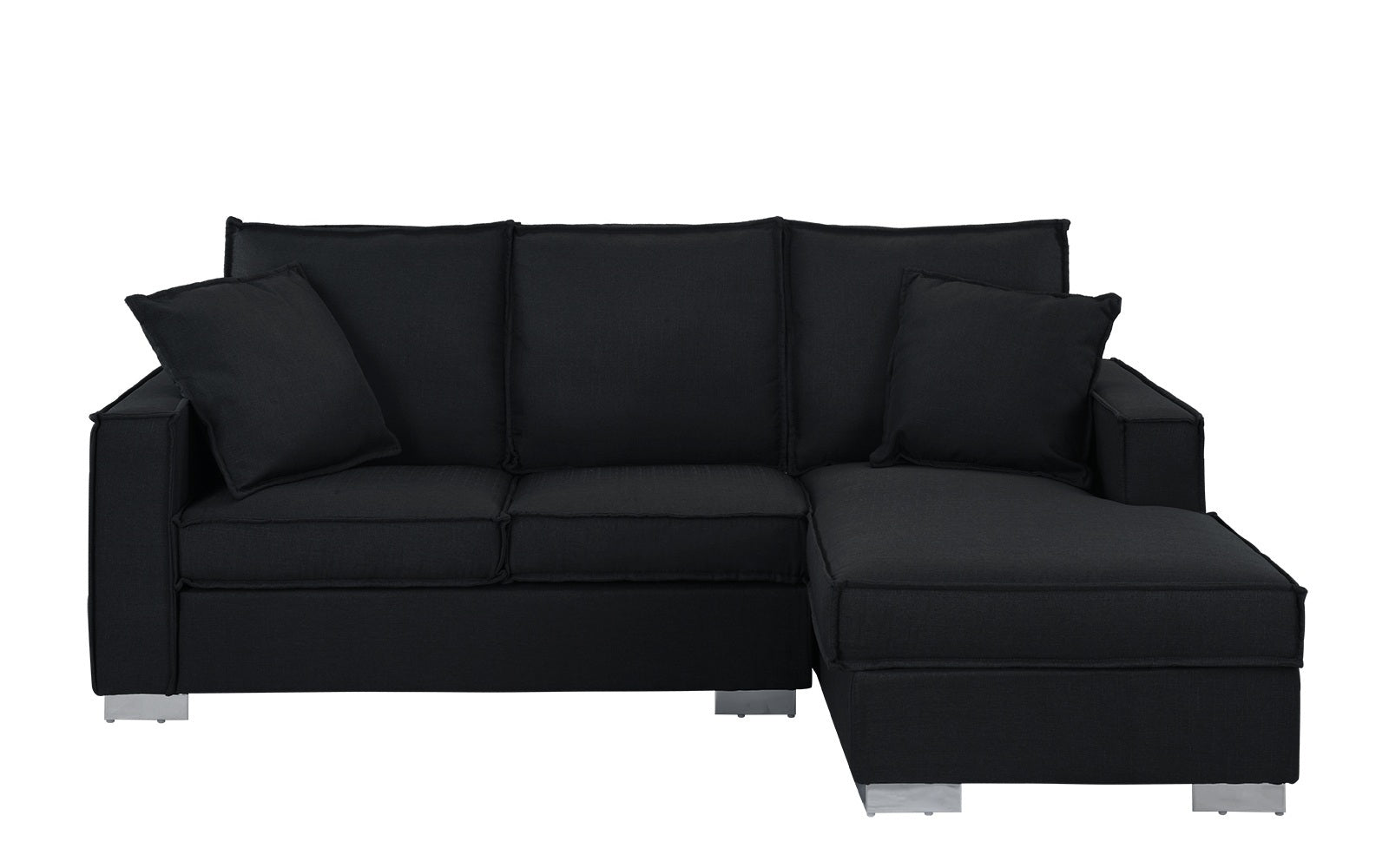 EXP335-BLK Quinto Contemporary Small Space-Saving Sectional S sku EXP335-BLK