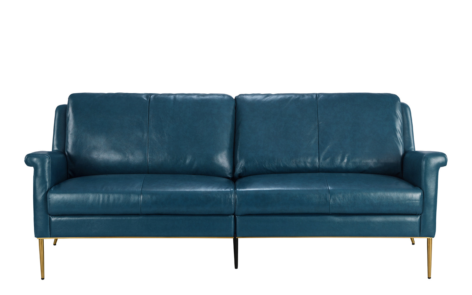 EXP343-3S-BLU Bronx Mid-Century Leather Match Sofa sku EXP343-3S-BLU