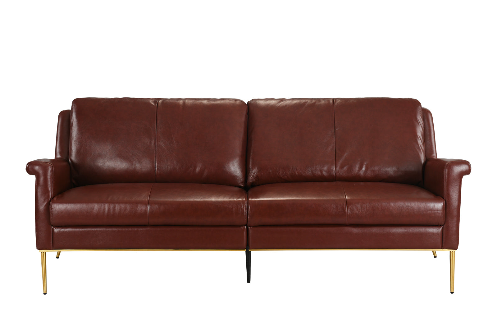 EXP343-3S-BR Bronx Mid-Century Leather Match Sofa sku EXP343-3S-BR