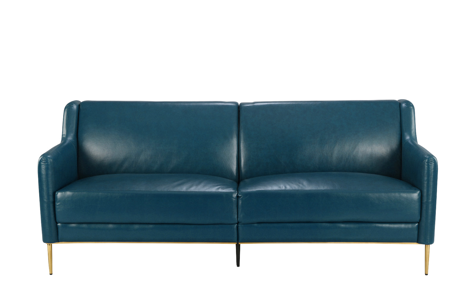 EXP344-3S-BLU Cosmo Mid Century Modern Leather Match Gold Accent sku EXP344-3S-BLU