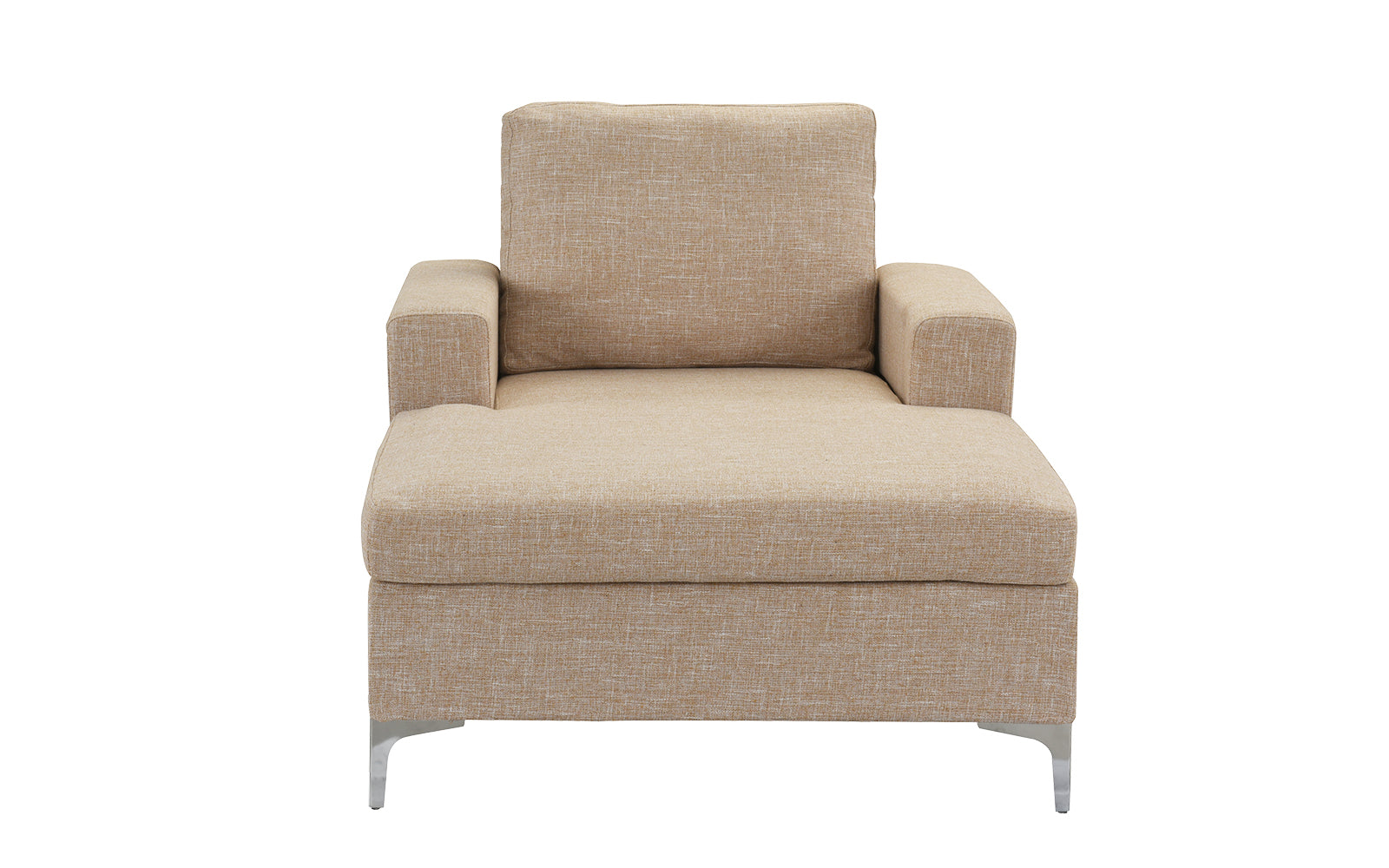 EXP355-CHAISE-BG Reed Modern Linen Fabric Chaise Lounge sku EXP355-CHAISE-BG