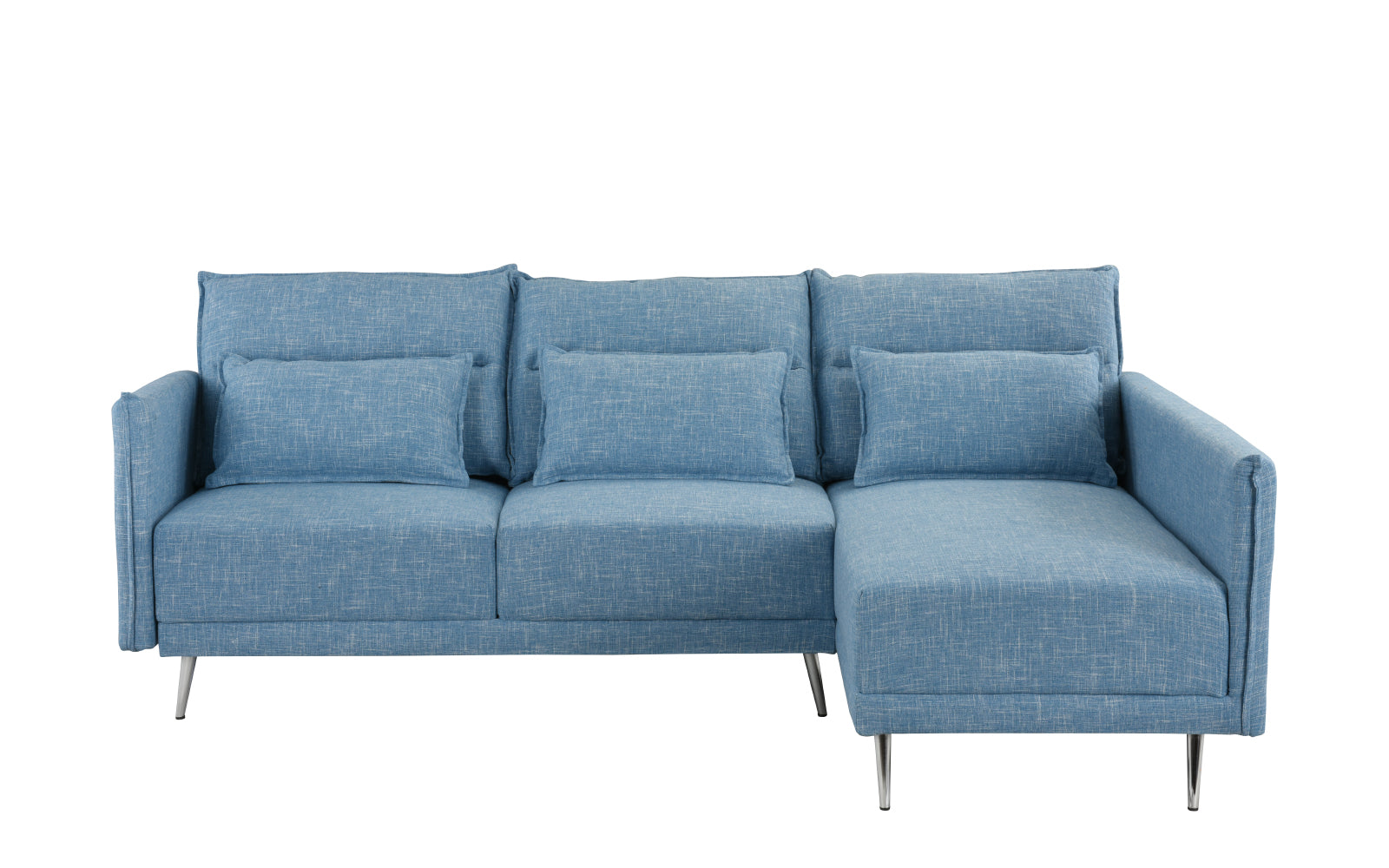 EXP385-SKBLU Bowie Mid-Century Small Space Sectional sku EXP385-SKBLU