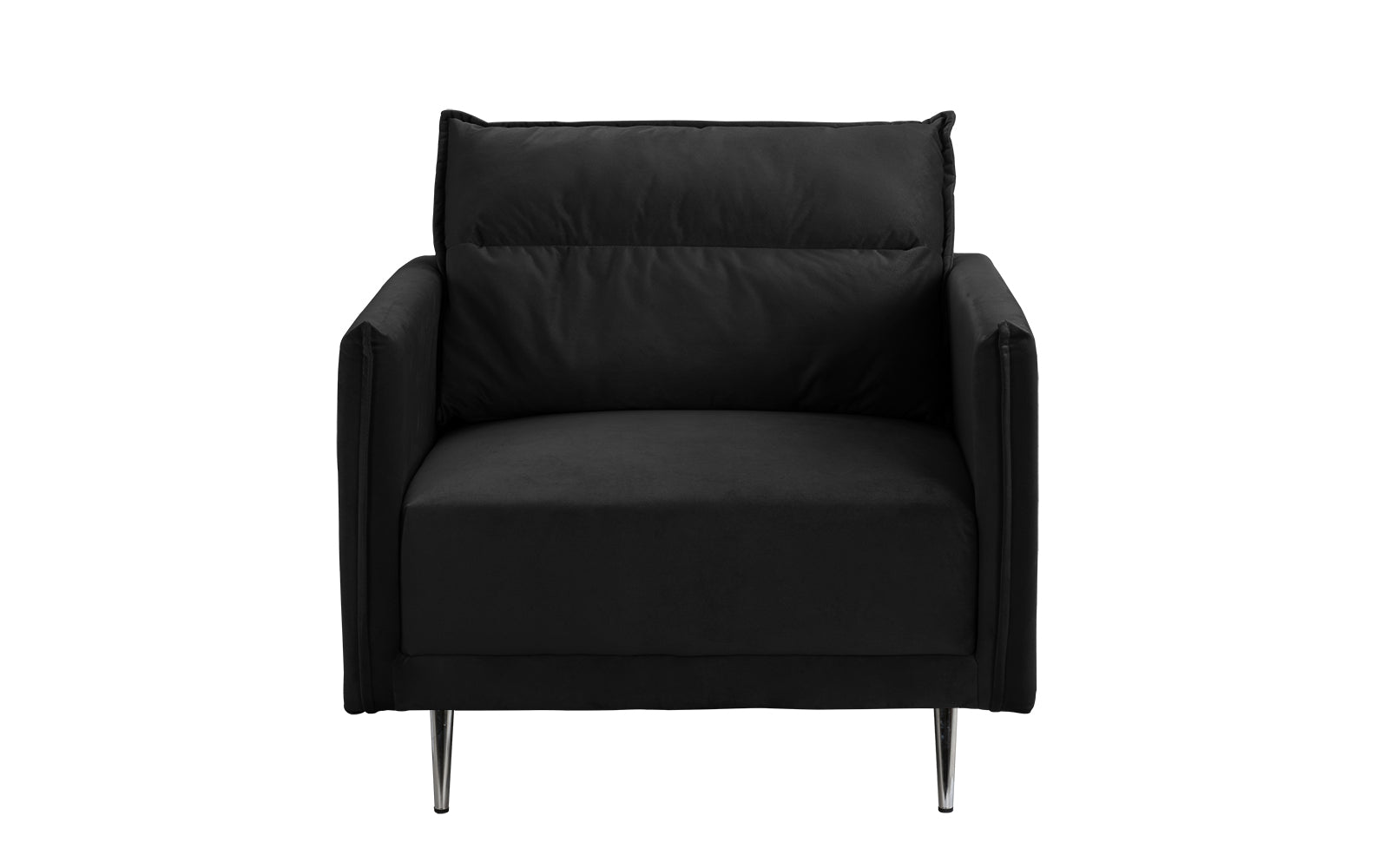 EXP386-1S-BLK Aubrey Retro Velvet Accent Armchair sku EXP386-1S-BLK