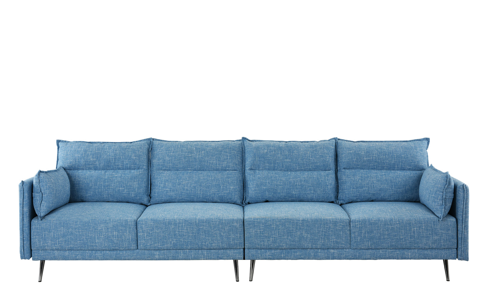 Andres Mid Century 4 Seat Fabric Sofa