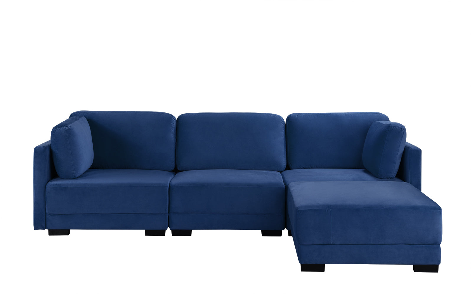 Myles Anders Modern Reversible Velvet Sectional Sofa
