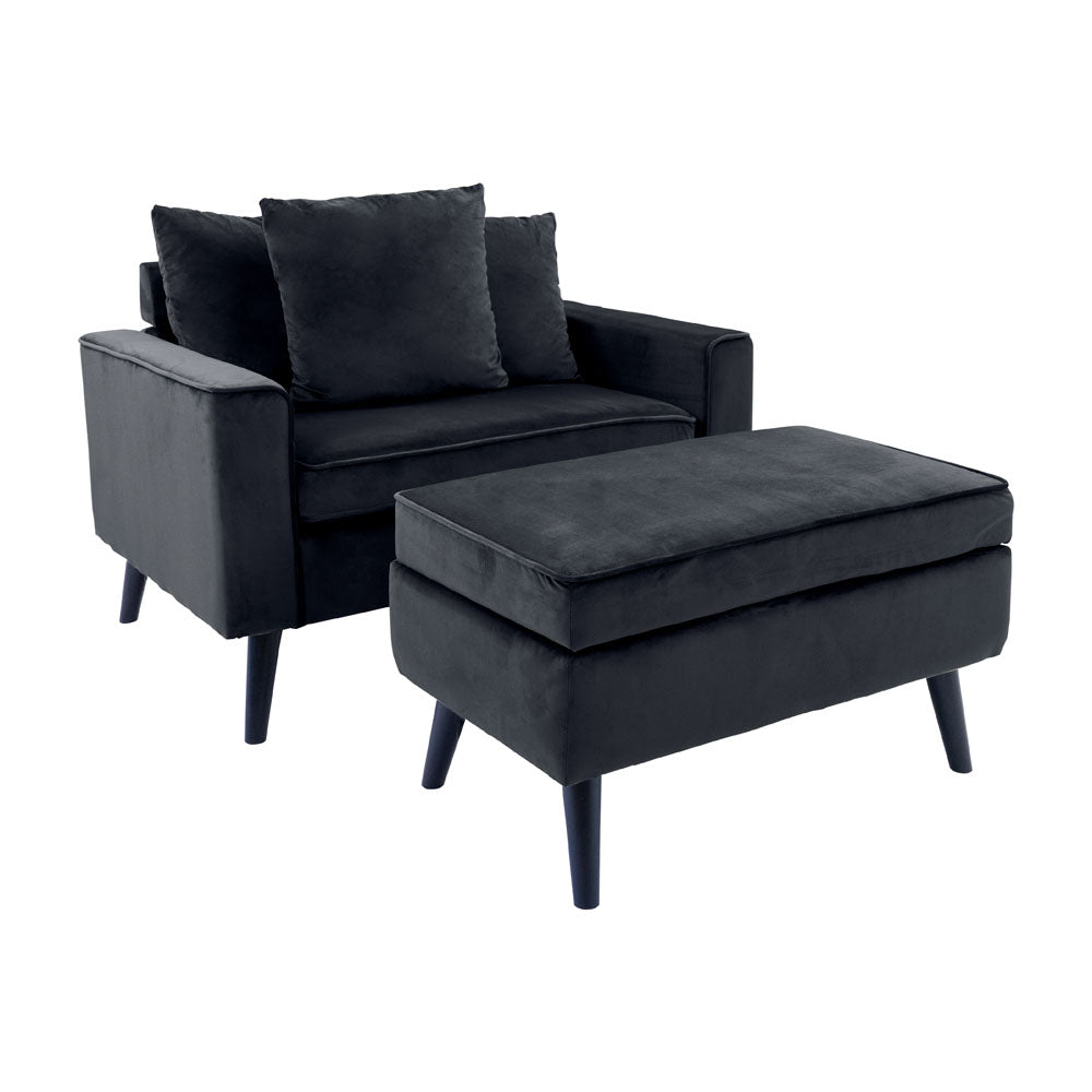 11+ Modern Black Chair With Ottoman Background