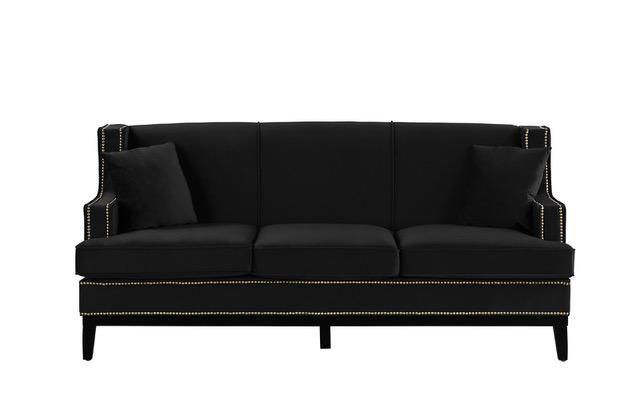 Abe Old Hollywood Nailhead Trim Velvet Sofa