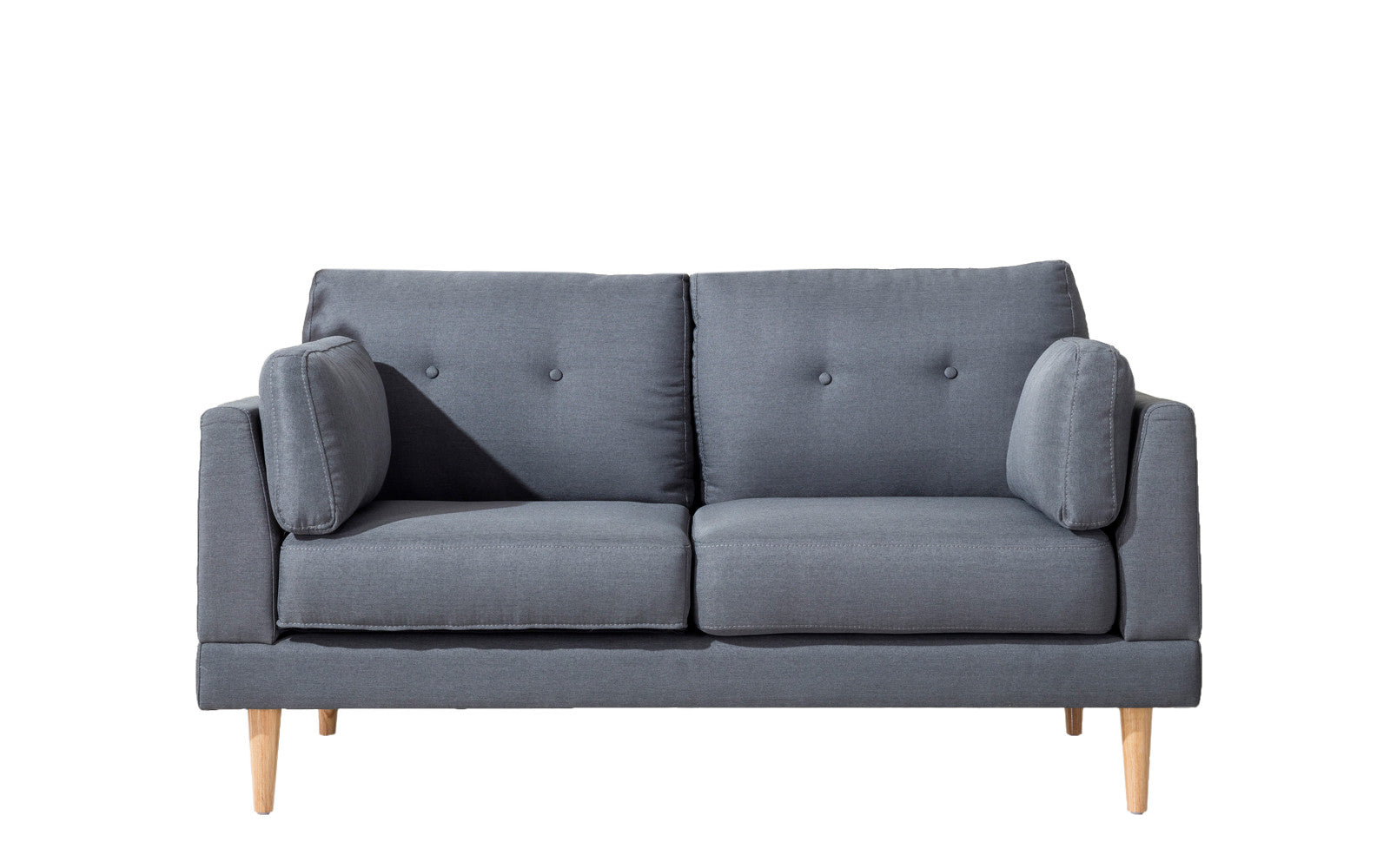 CAP67-2S-DGR Ian Mid Century Modern Tufted Linen Loveseat sku CAP67-2S-DGR