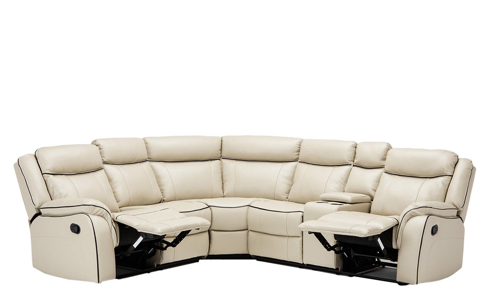 Paul Classic Bonded Leather Recliner Sectional