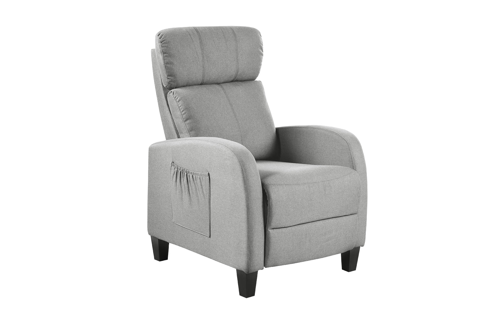 REC43-LGR Varena Classic & Compact Living Room Recliner Chai sku REC43-LGR