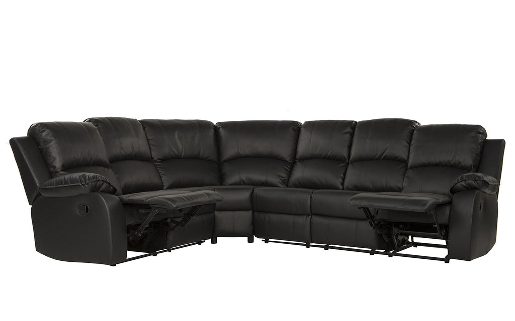 bond classic 6-seat leather reclining sectional sofa