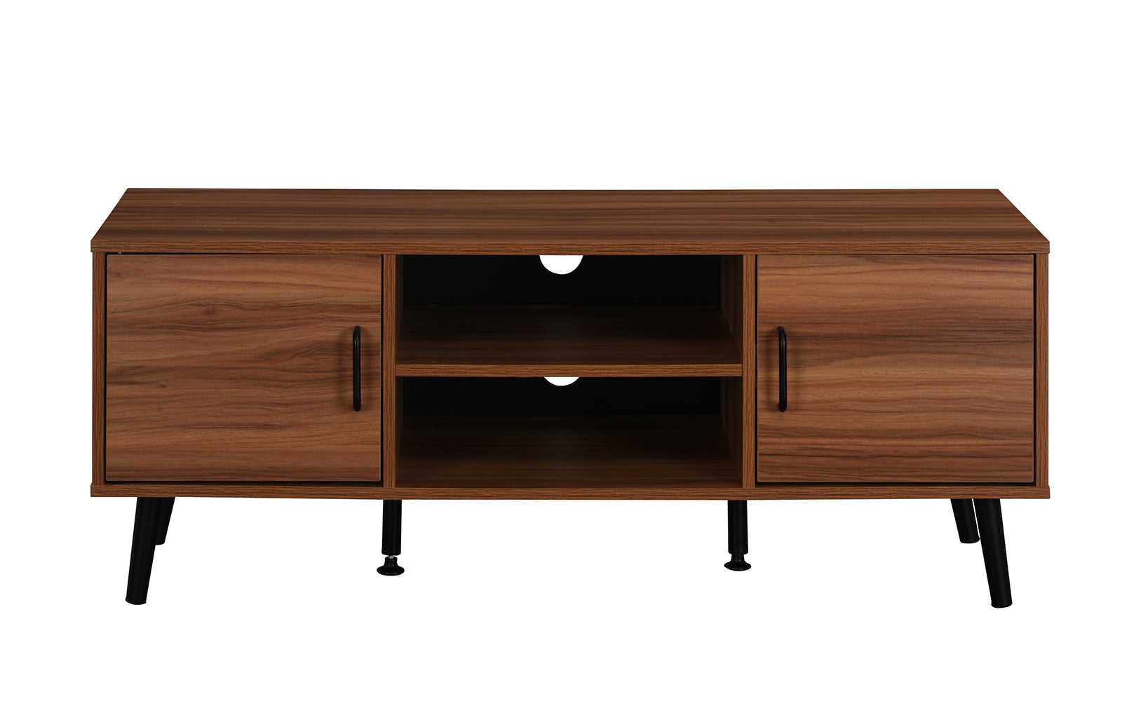 Parrish Mid Century Modern Tv Stand Credenza With 2 Side Cabinets