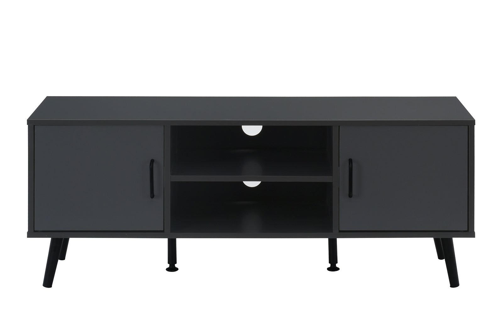 Parrish Mid Century Modern Tv Stand Credenza With 2 Side Cabinets