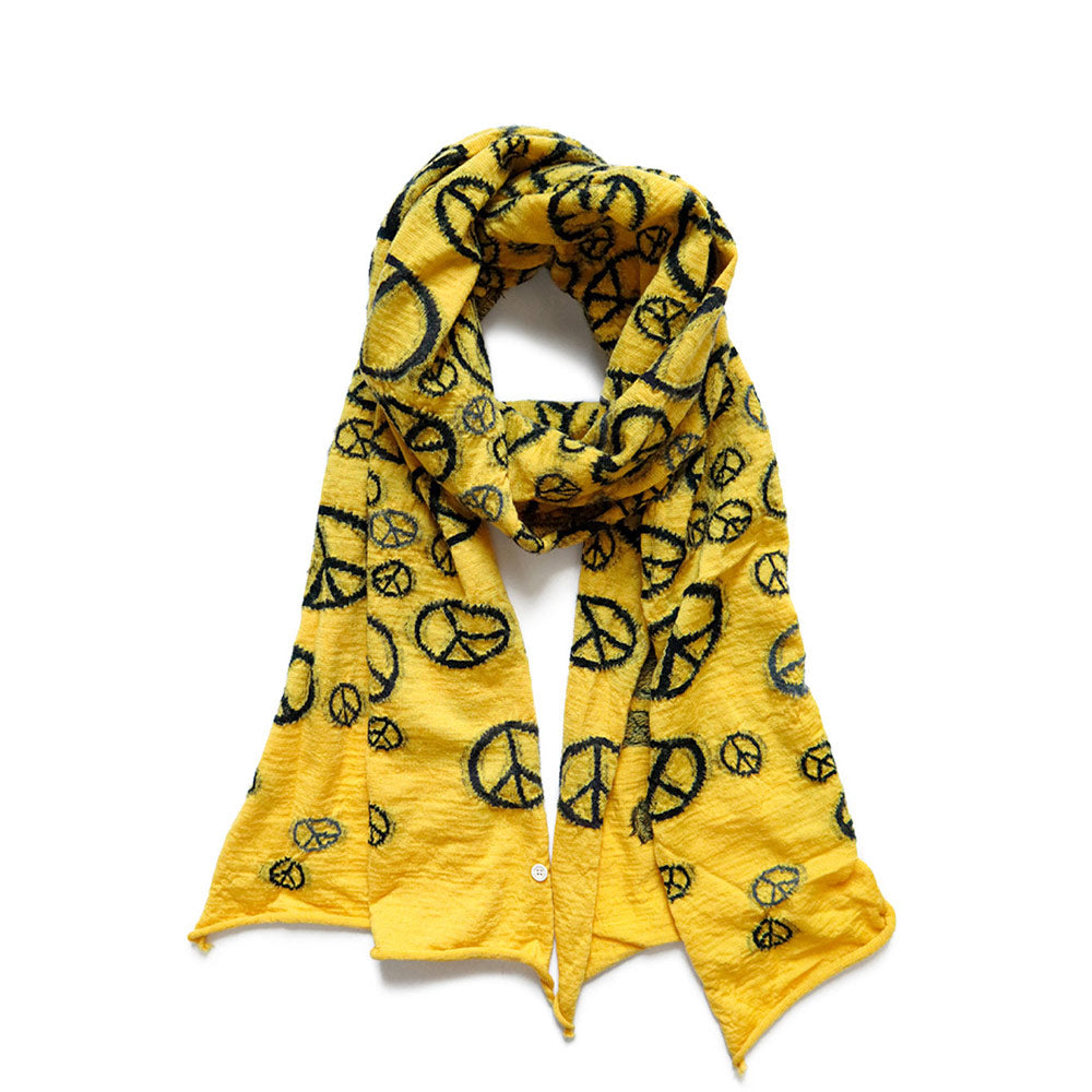 fulling-wool-happy-scarf-peace-yellow