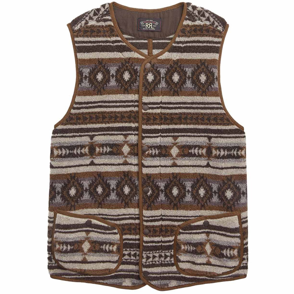poly-wool-fleece-knit-buck-vest-brown-multi
