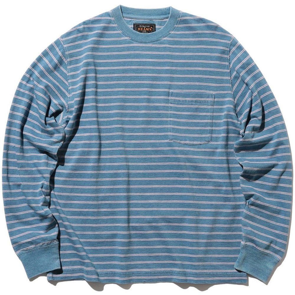 indigo-horizontal-stripe-long-sleeve-pocket-t-shirt-bleach