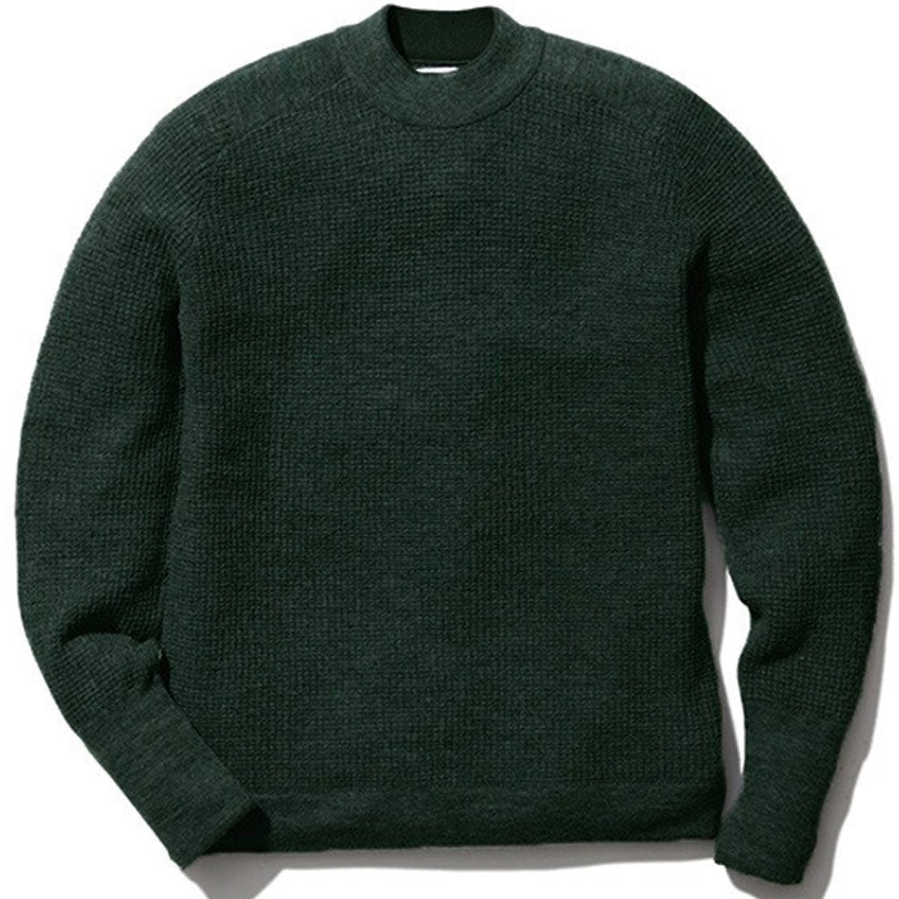 waffle-mock-neck-sweater-forest-green