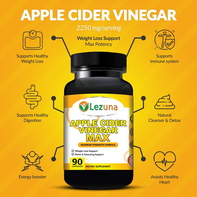 Apple Cider Vinegar Max 90 Capsules Lezuna