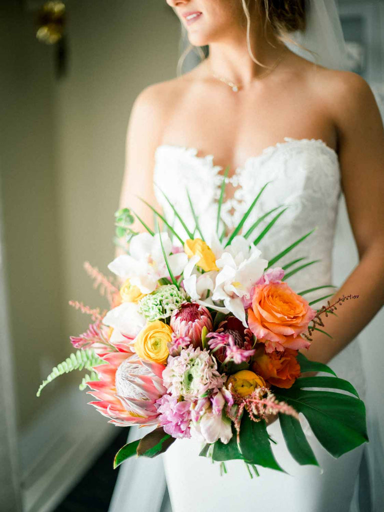 Wedding Flowers | Tropical Bridal Bouquet | Naples Beach Hotel & Golf Club