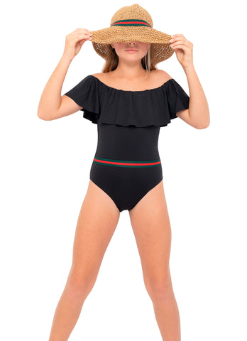 black swimsuit for girls