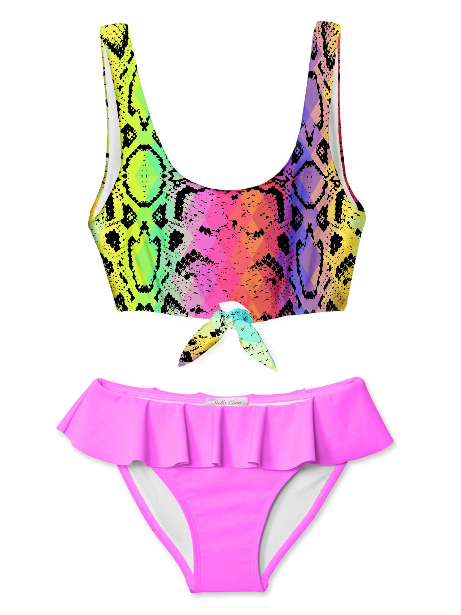 Snake & Neon Pink Bikini - sample – Stella Cove