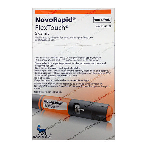 Novorapid Flextouch Prefilled Pens 5 X 3ml Omnipod Program Diabetes Express