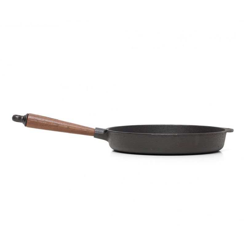 SHYOD Cast Iron Pancake Pan Flat Bottom Frying Pan Non-Stick Pan Thickened  Uncoated Cast Iron Pig Iron Pan (Size : B)