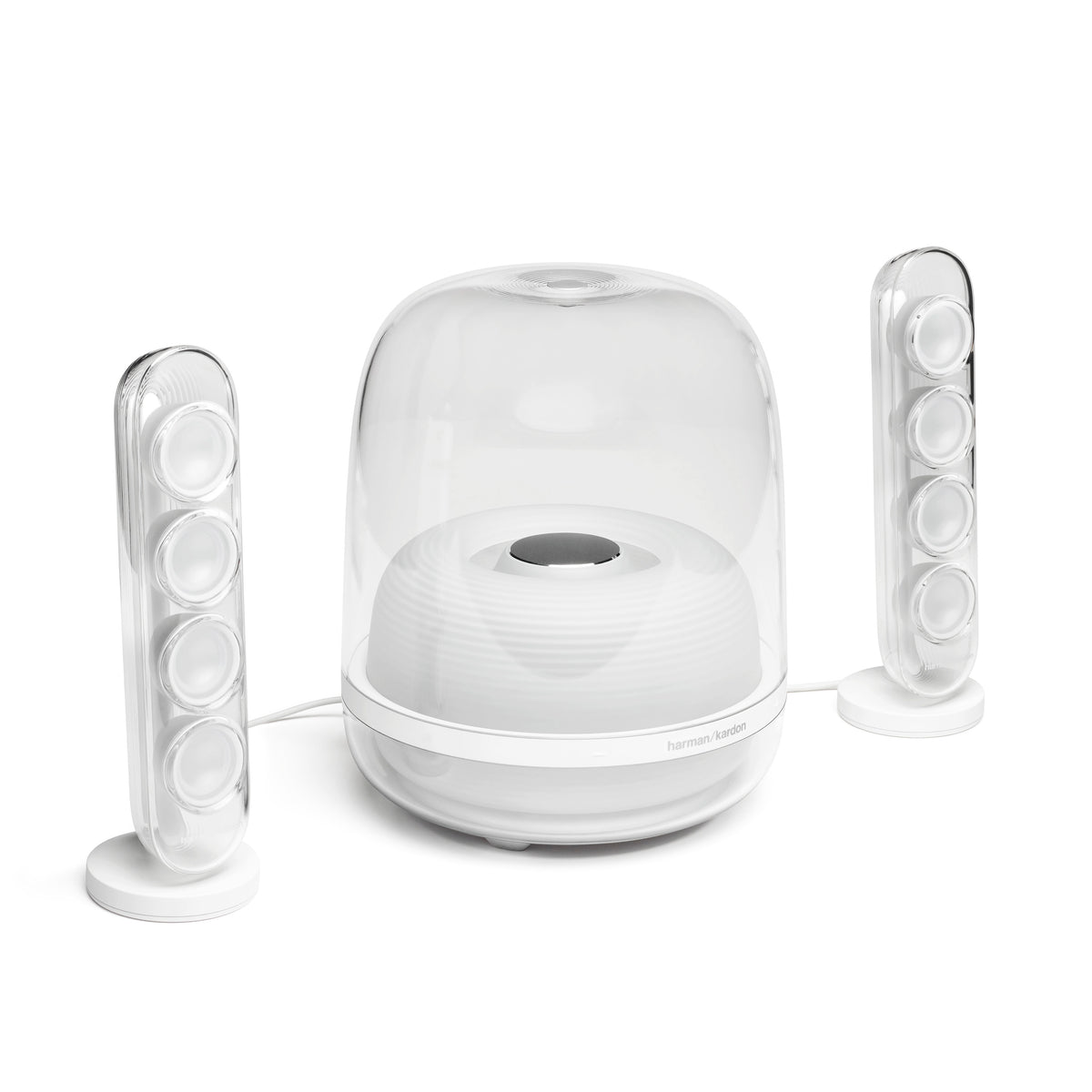 hjælpeløshed Flad fløjte Harman Kardon SoundSticks IV Wireless Bluetooth Speaker System, White