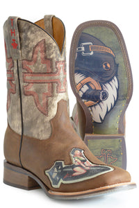 Tin Haul Rough Patch Men's Boots with Bald Eagle Sole Brown 10.5 / EE