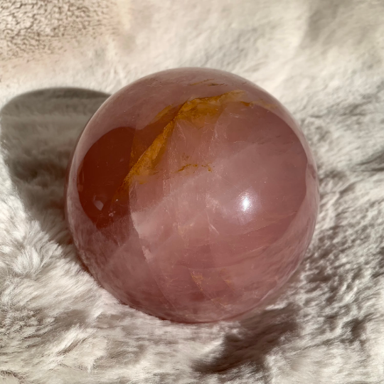 star rose quartz sphere meaning