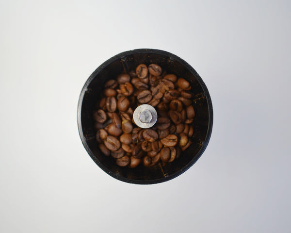 Coffee Beans in Grinder