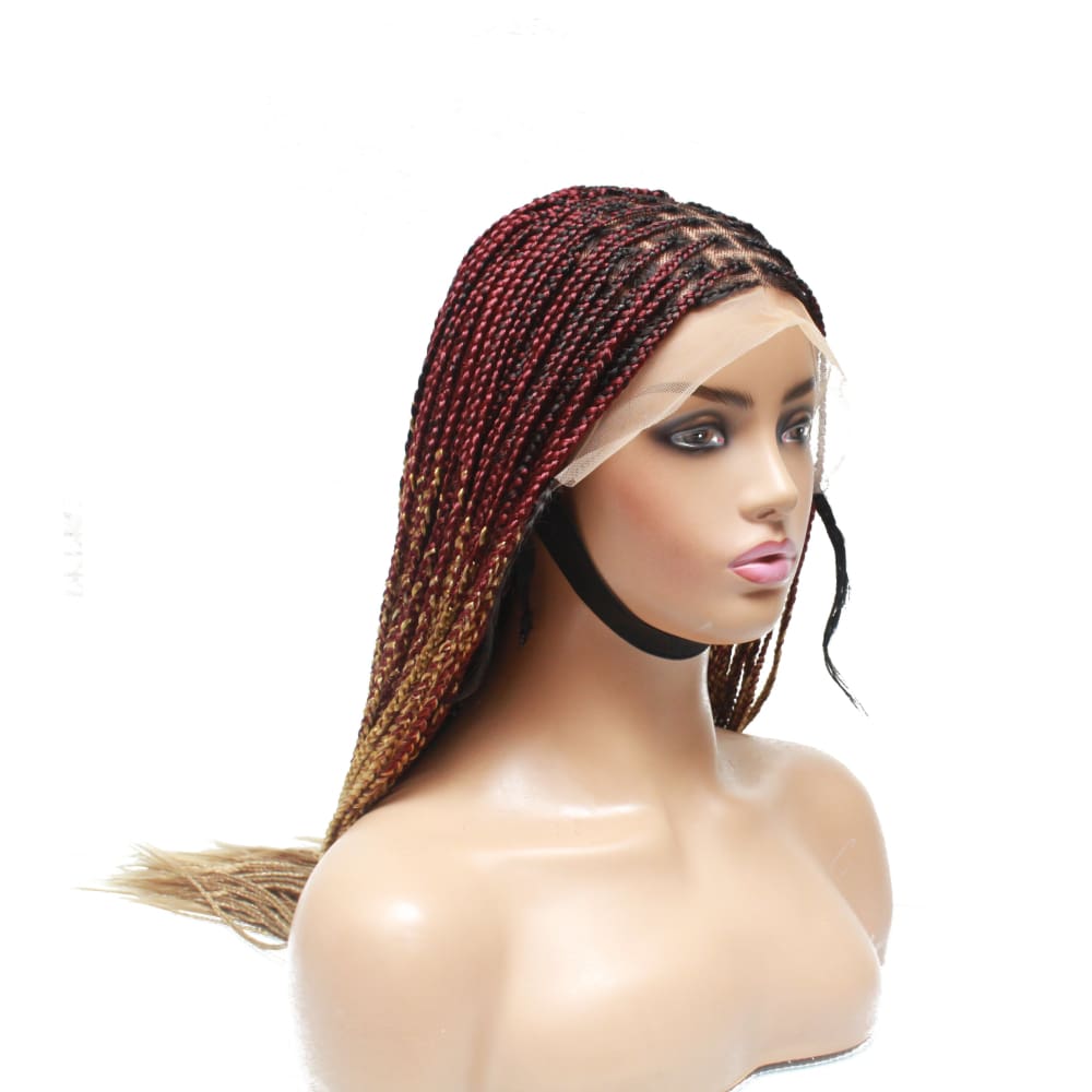 Knotless Braids- Golden Brown Lace Frontal Box Braided Wig Knotless Braids  $120 QualityHairByLawlar - Quality Hair By Lawlar