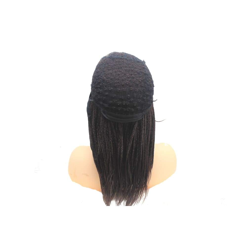 Dark Brown Lace Frontal Braided Wig- Feathers Box Braids Style Box