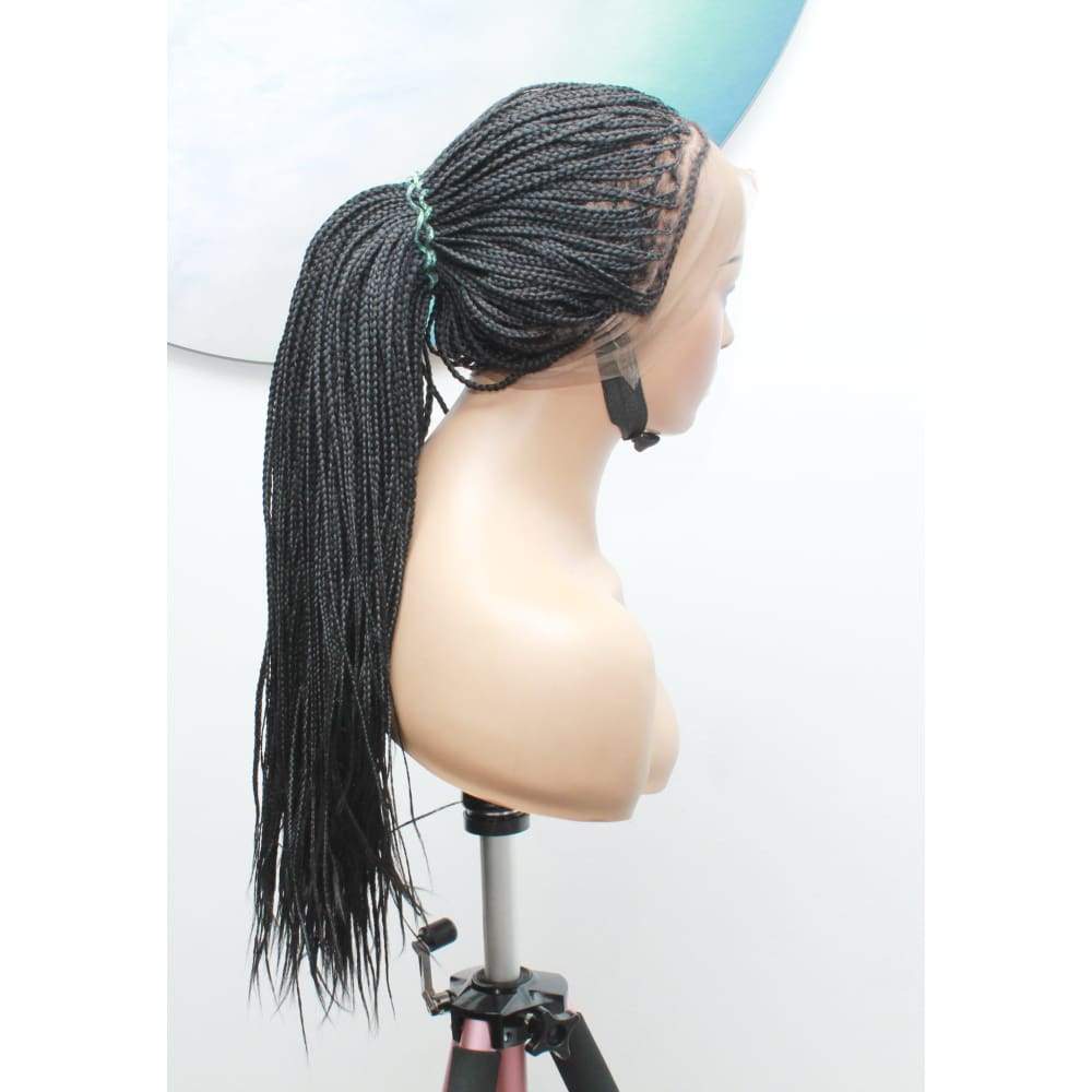 Knotless Braids- Midnight Blue Lace Frontal Box Braided Wig