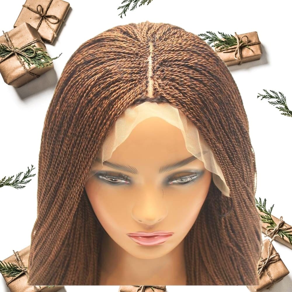Micro braids fully hand braided lace wig (30/35) micro twists $210