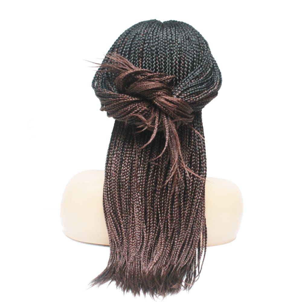  Ombre Brown Synthetic Lace Front Wig Long Box Braids