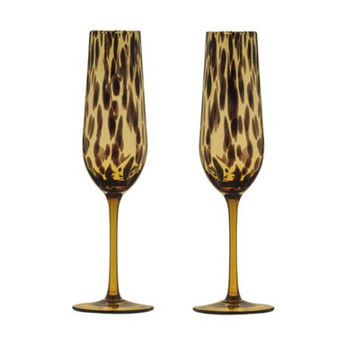 SoHo Champagne Flutes Silver - Set of 2 - Anton Studio Designs