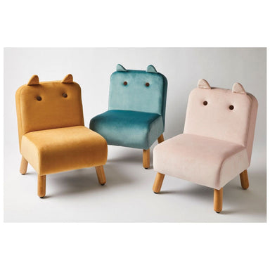 Jiggle & Giggle Velvet Animal Kids Chair – Teal | Koop.co.nz