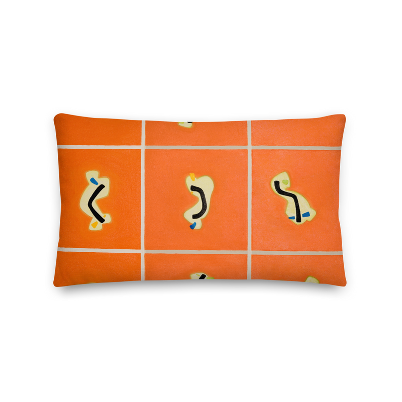 Dark Orange Pillow - Mariscotti Art LLC