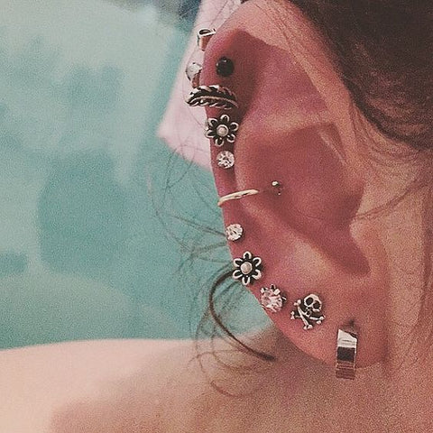 Unique Multiple Ear Piercings Ideas and Jewelry at MyBodiArt