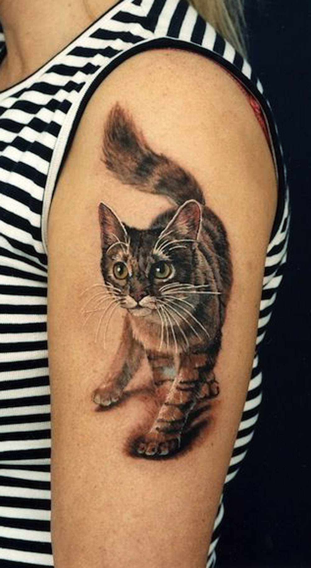 Realistic Arm Sleeve Cat Tattoo Ideas for Women -   Ideas manga del brazo del gato del tatuaje para las mujeres - www.MyBodiArt.com